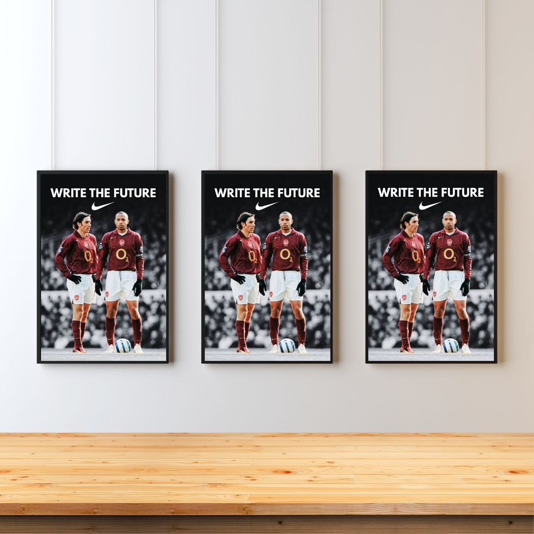 Thierry Henry & Robert Pires Arsenal Nike Poster Inspired Printed Picture