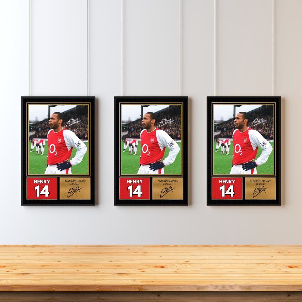 Thierry Henry Arsenal Printed Autograph Picture