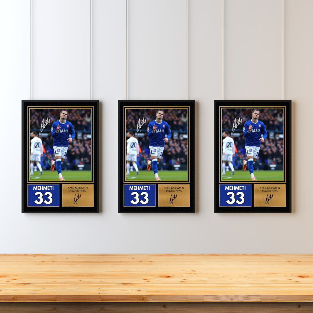Anis Mehmeti Ipswich Town Printed Autograph Picture