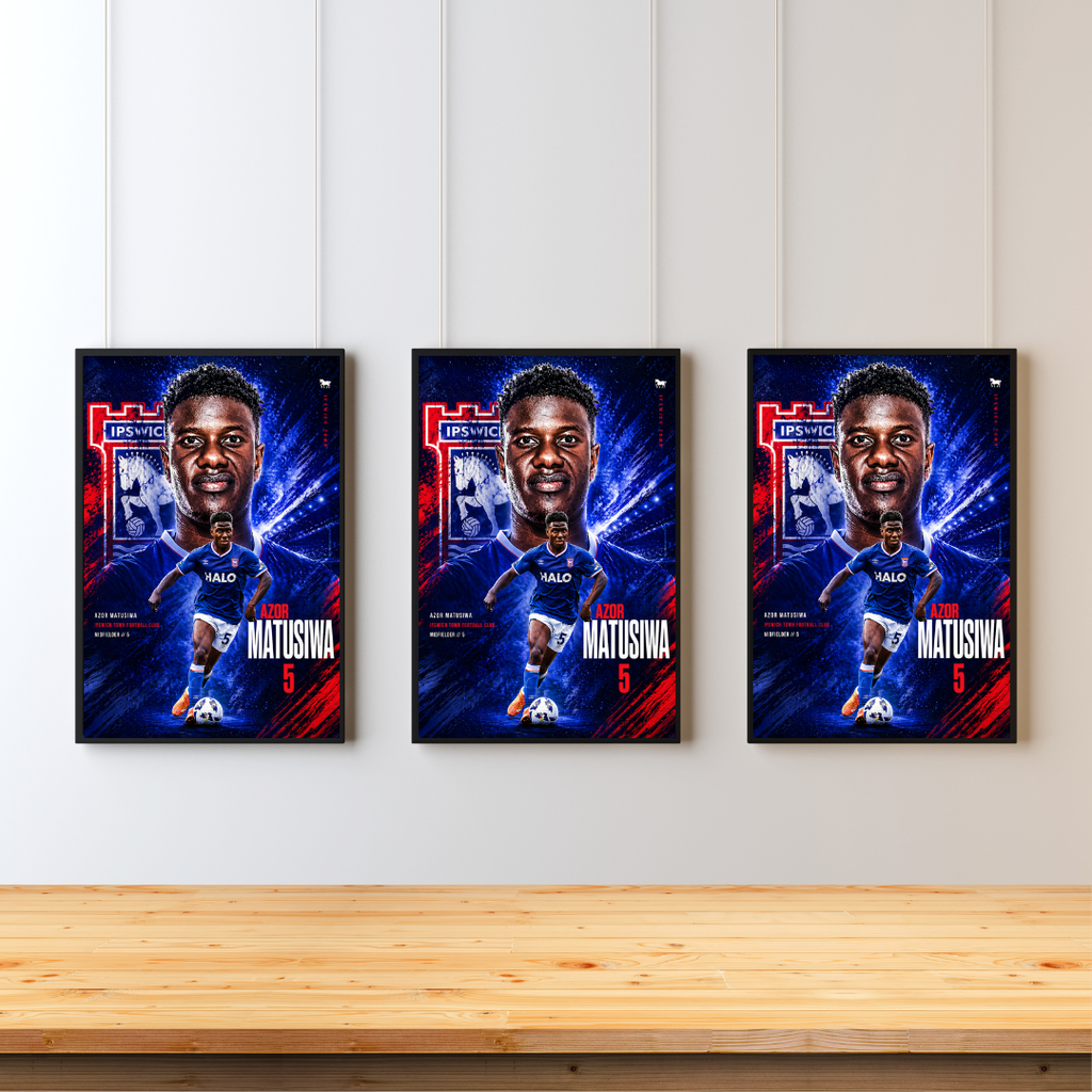 Azor Matusiwa Ipswich Town Printed Poster