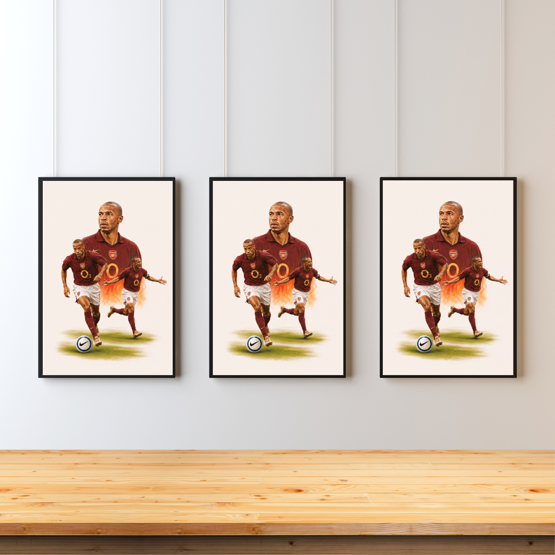 Arsenal 2000's Henry Inspired Printed Picture