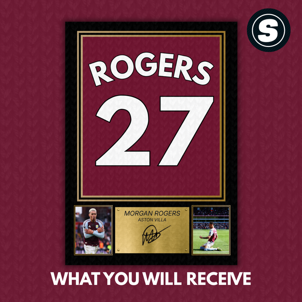 Aston Villa Morgan Rogers Printed Autograph Picture