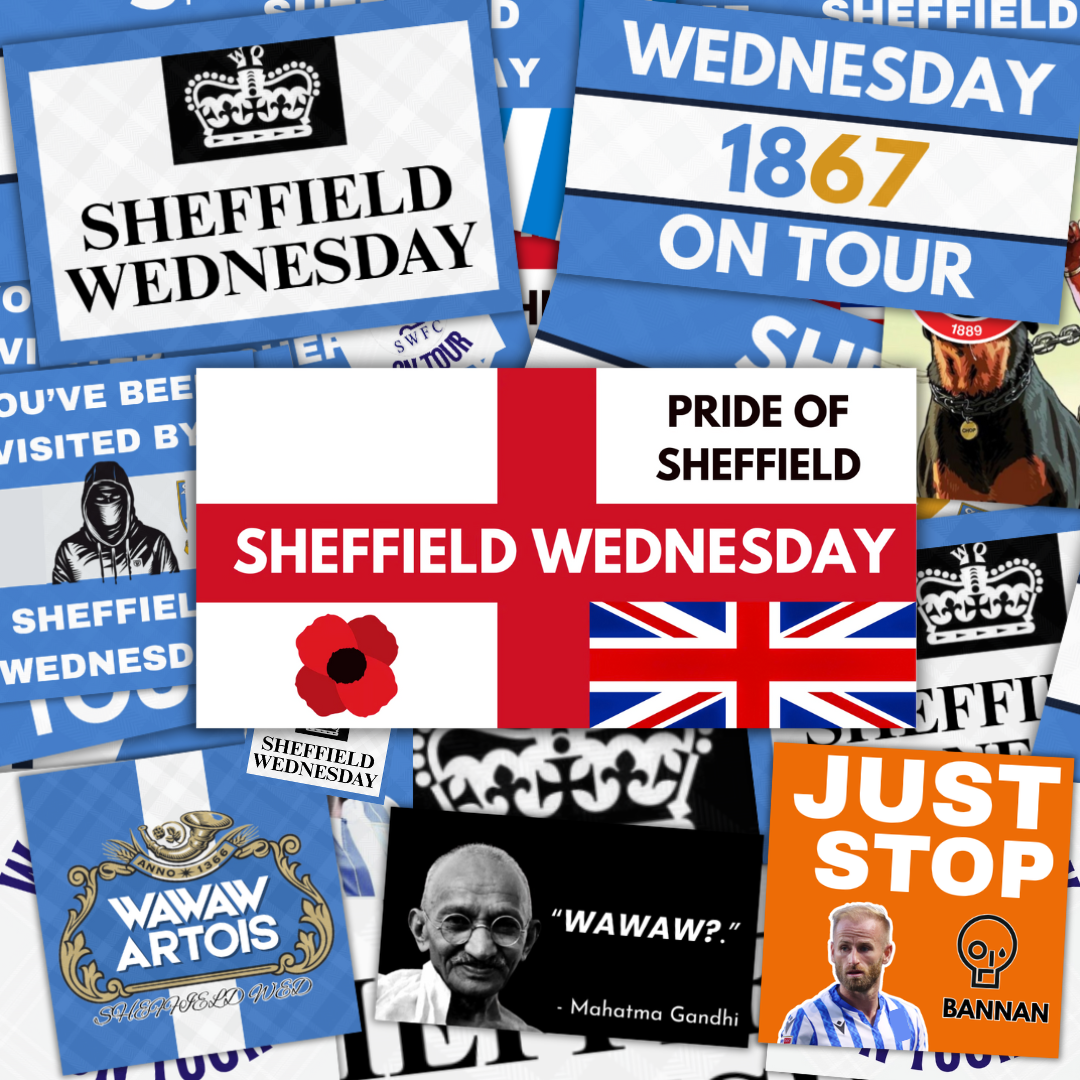 Sheffield Wednesday Inspired FAN Football ULTRA Stickers X50