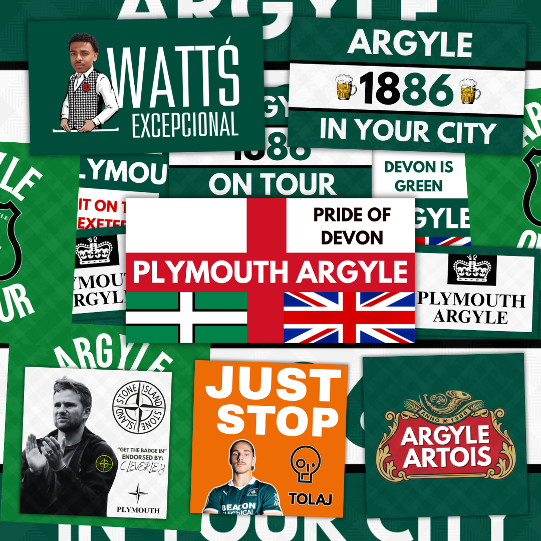 Plymouth Inspired FAN Football ULTRA Stickers X50