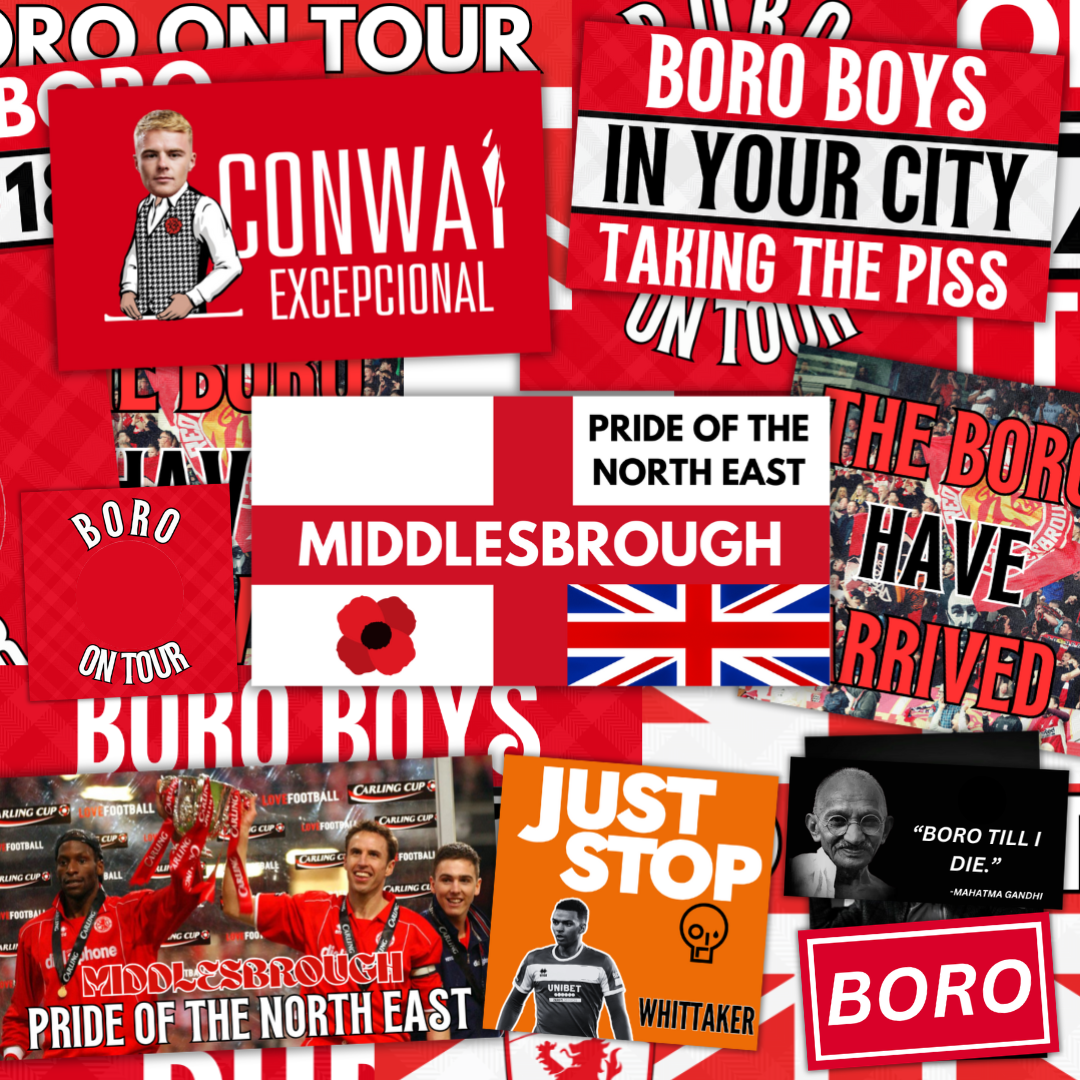 Middlesbrough Inspired FAN Football ULTRA Stickers X50