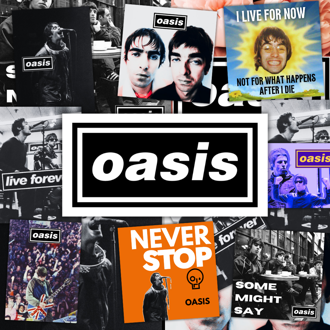Oasis Inspired Fan Stickers X50