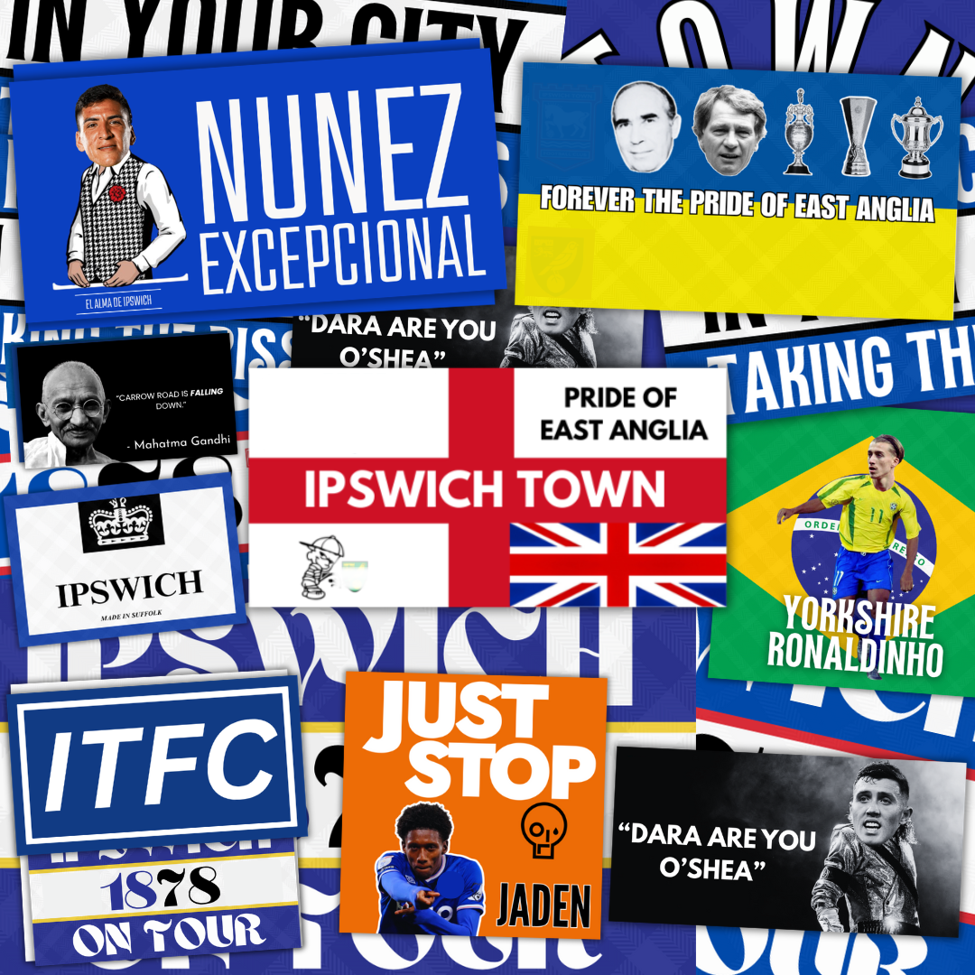 Ipswich Inspired FAN Football ULTRA Stickers X50