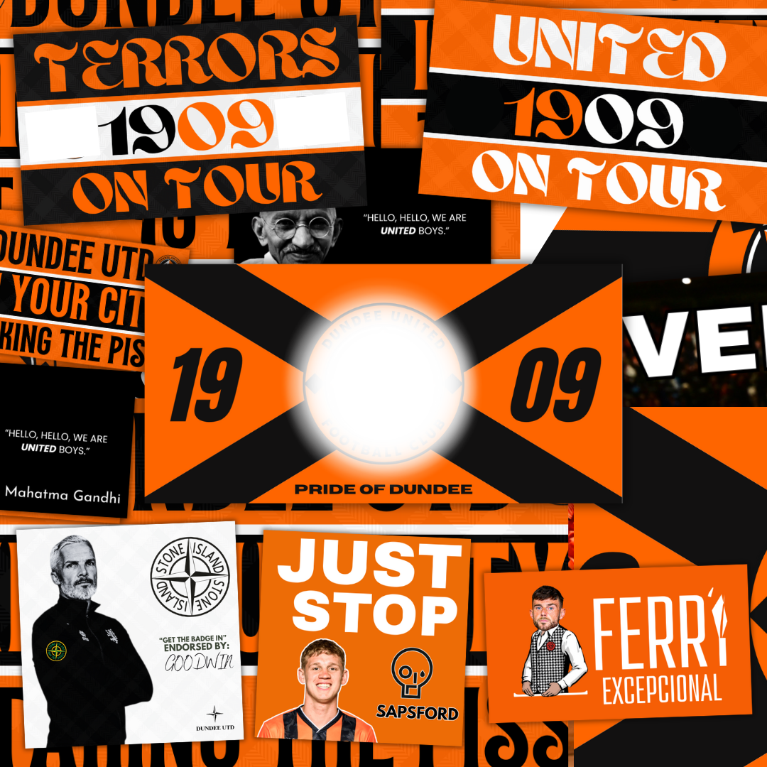 Dundee UTD Inspired FAN Football ULTRA Stickers X50