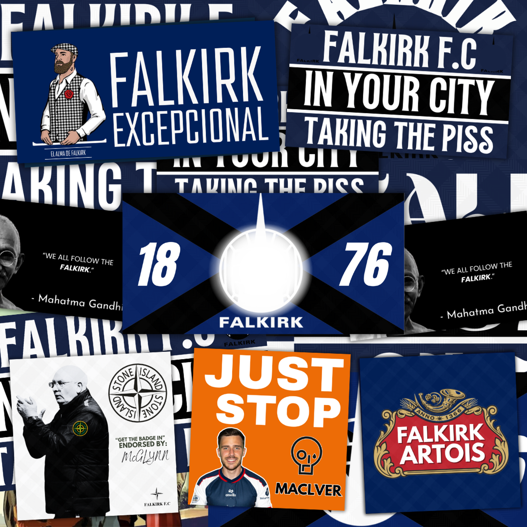 Falkirk Inspired FAN Football ULTRA Stickers X50