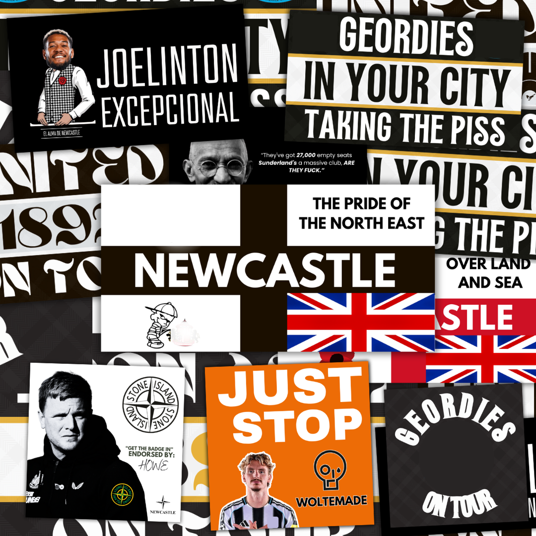 Newcastle Inspired FAN Football ULTRA Stickers X50