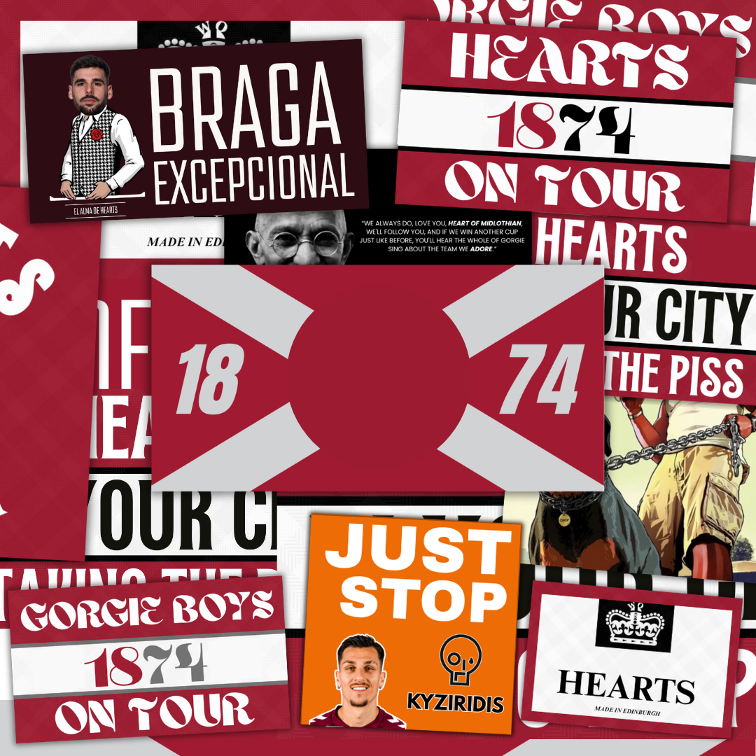 Hearts Inspired FAN Football ULTRA Stickers X50
