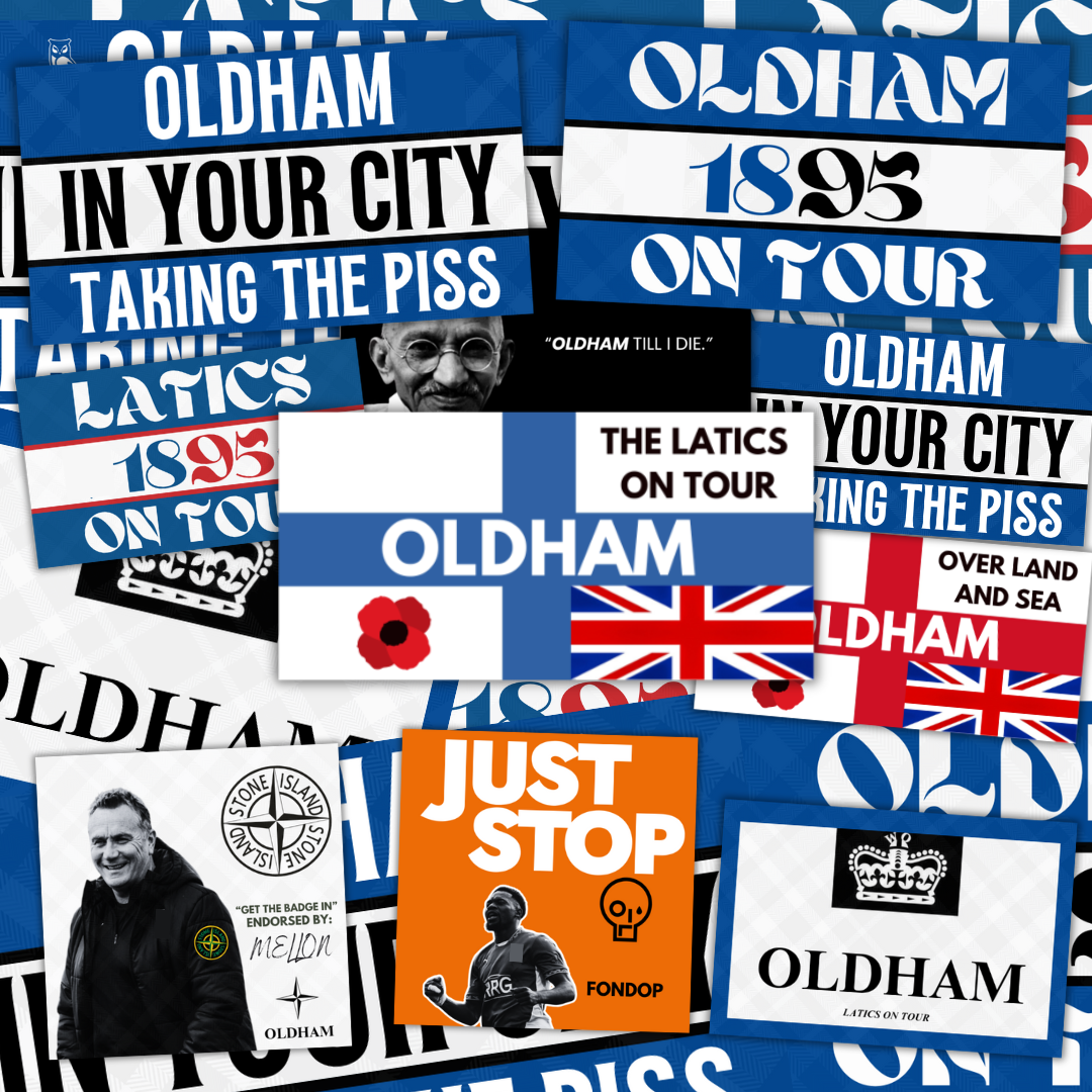 Oldham Inspired FAN Football ULTRA Stickers X50