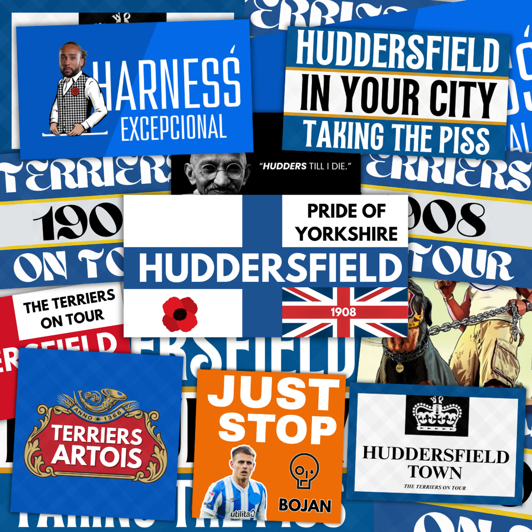 Huddersfield Inspired FAN Football ULTRA Stickers X50
