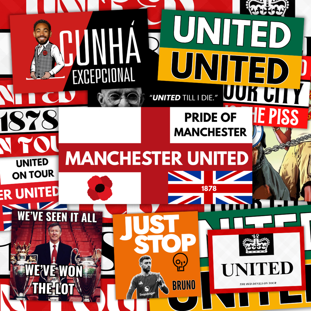 Manchester United Inspired FAN Football ULTRA Stickers X50