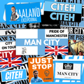 Man City Inspired FAN Football ULTRA Stickers X50