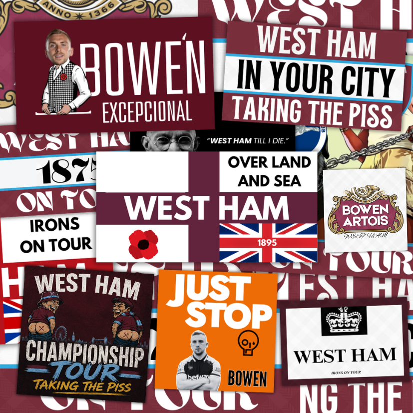 West Ham Inspired FAN Football ULTRA Stickers X50