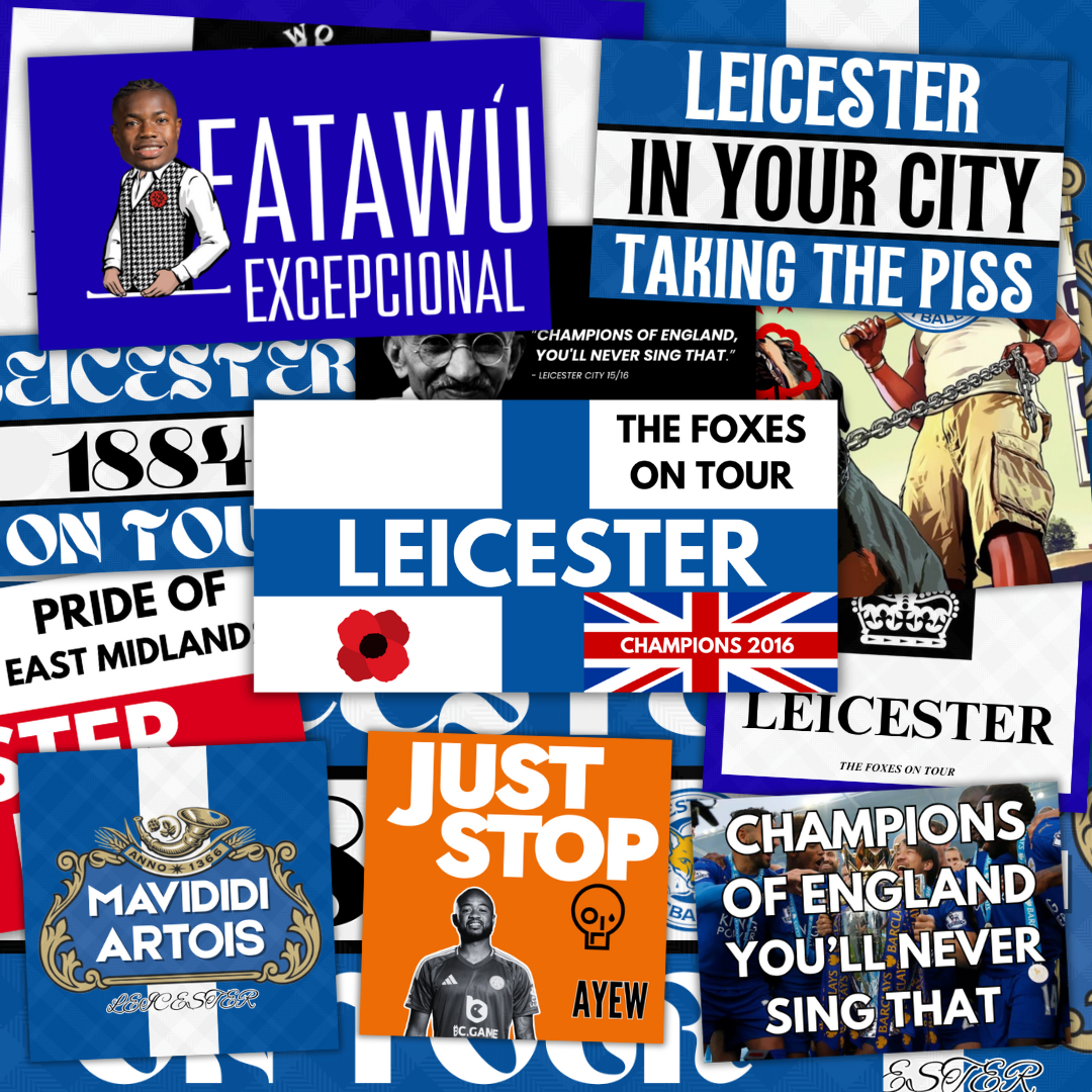 Leicester Inspired FAN Football ULTRA Stickers X50
