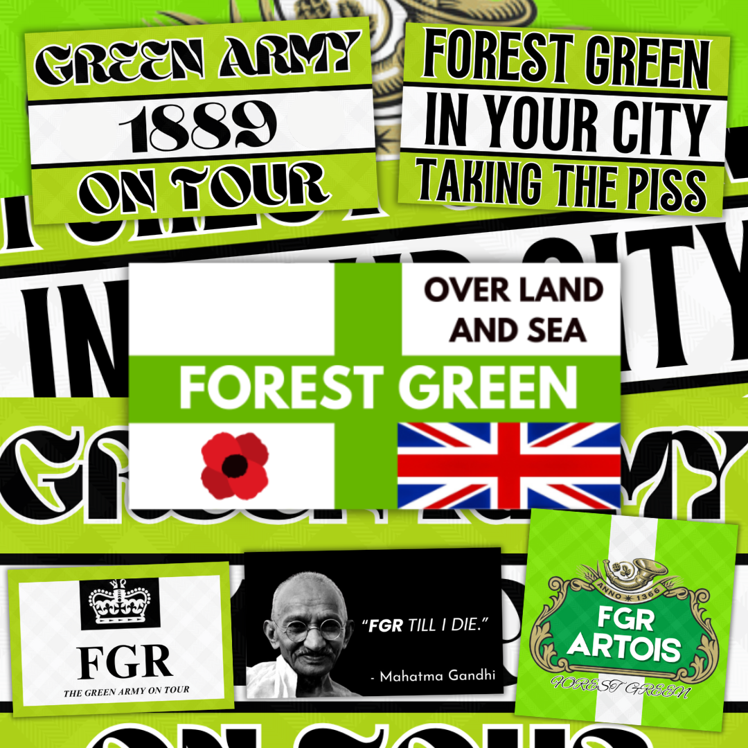 Forest Green Inspired FAN Football ULTRA Stickers X25