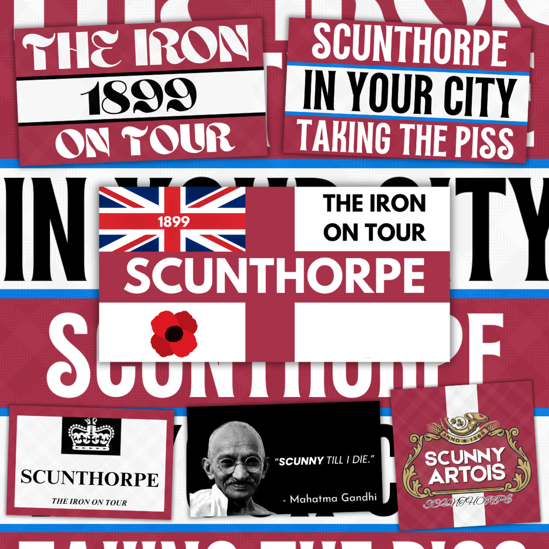 Scunthorpe Inspired FAN Football ULTRA Stickers X25