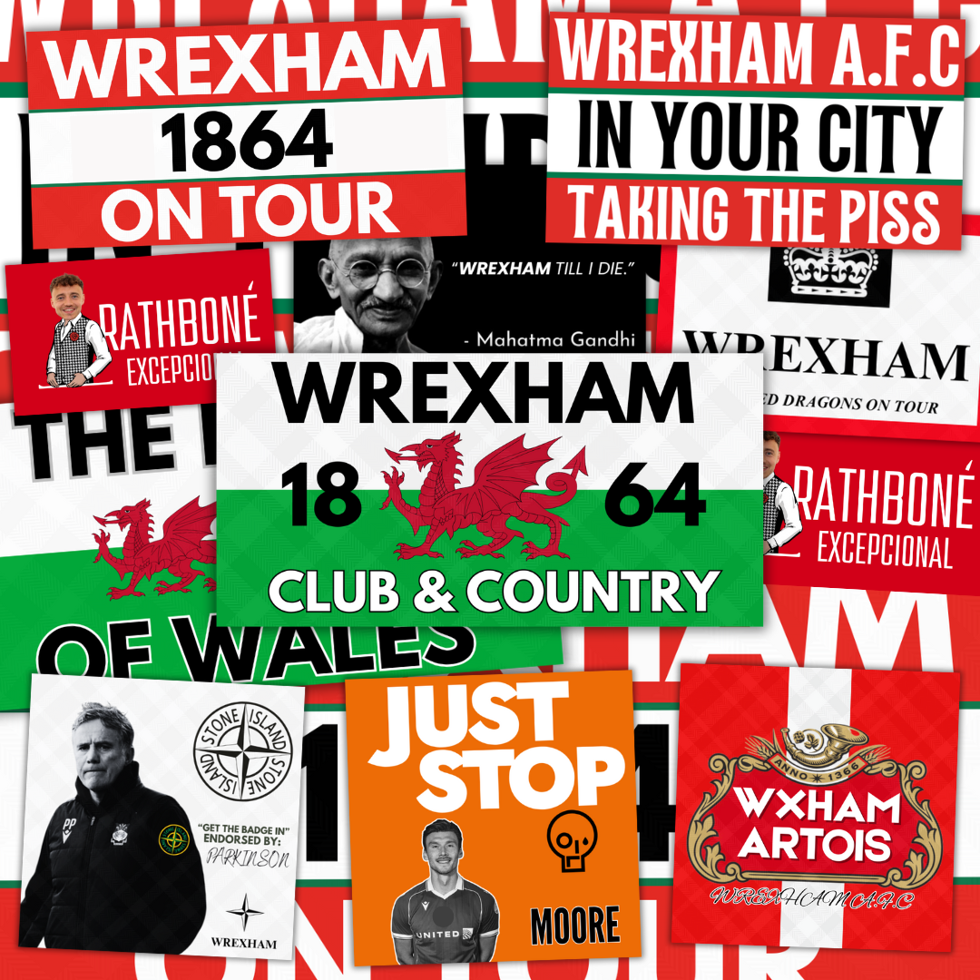 Wrexham Inspired FAN Football ULTRA Stickers X50