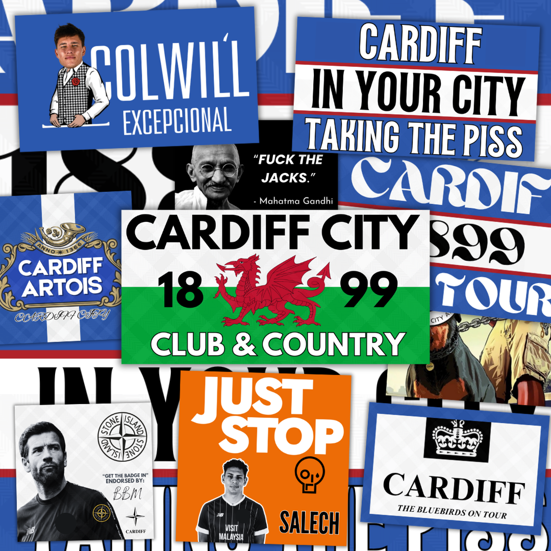 Cardiff Inspired FAN Football ULTRA Stickers X50
