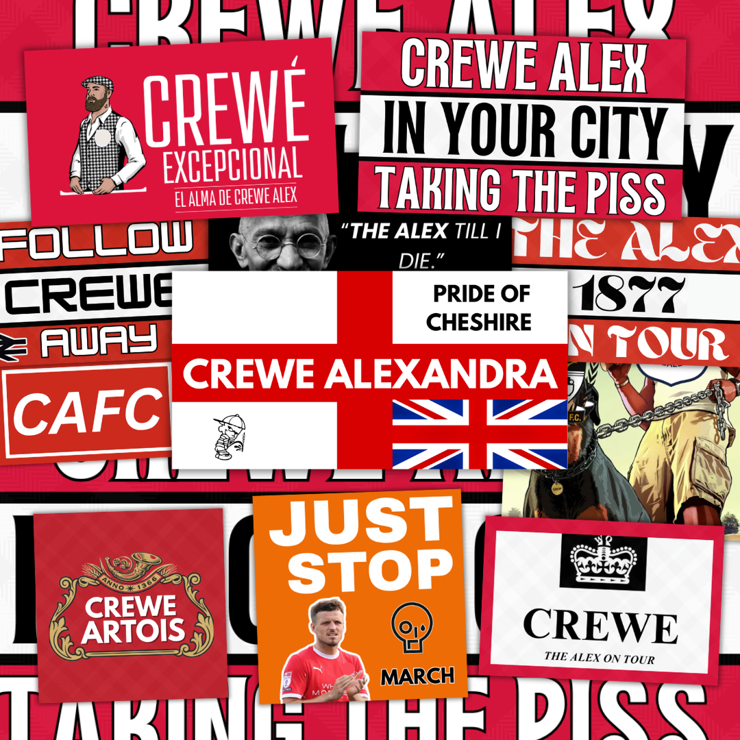 Crewe Inspired FAN Football ULTRA Stickers X50