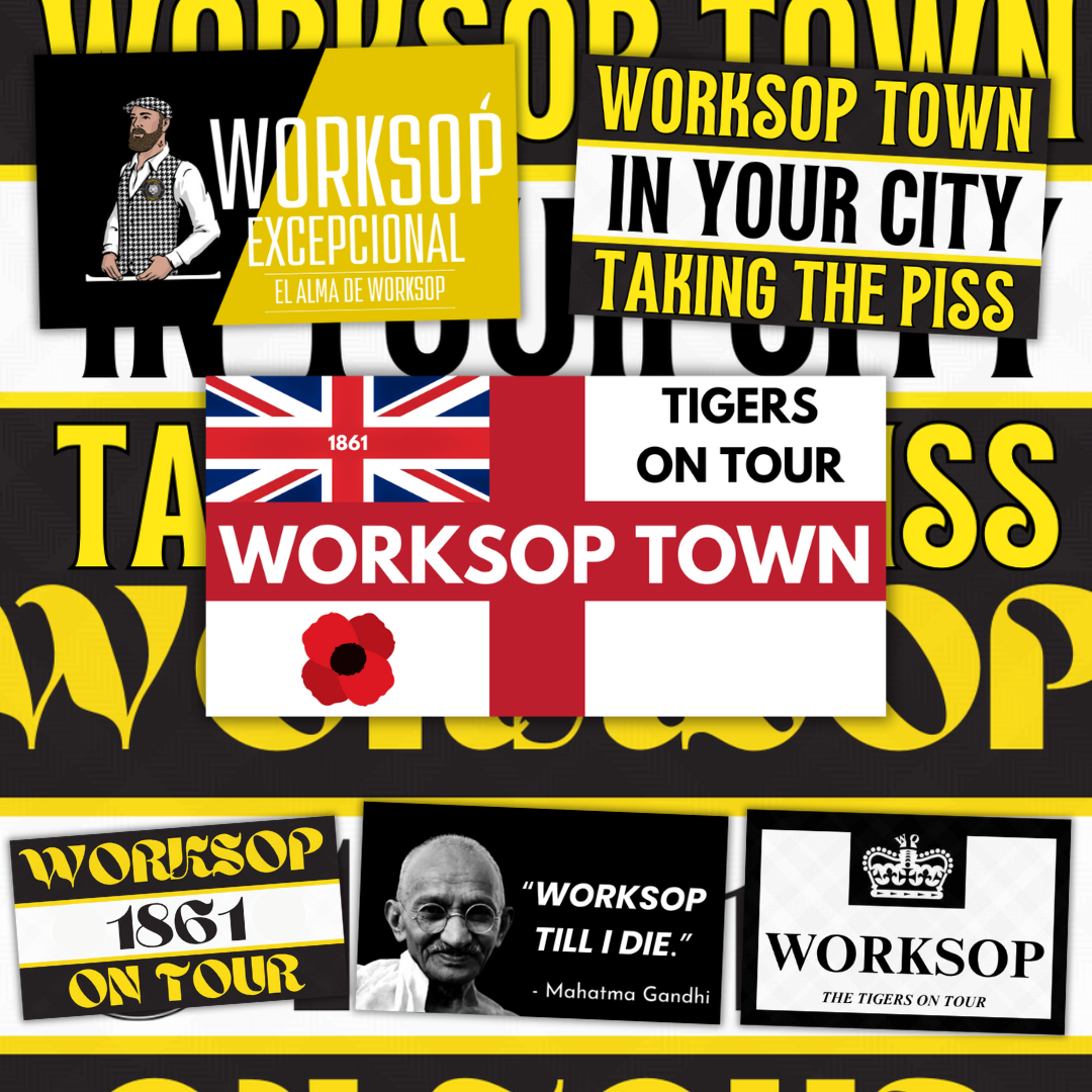 Worksop Town Inspired FAN Football ULTRA Stickers X25