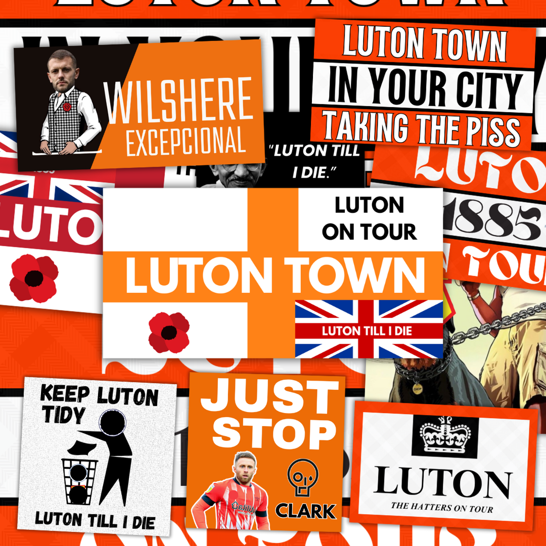 Luton Inspired FAN Football ULTRA Stickers X50
