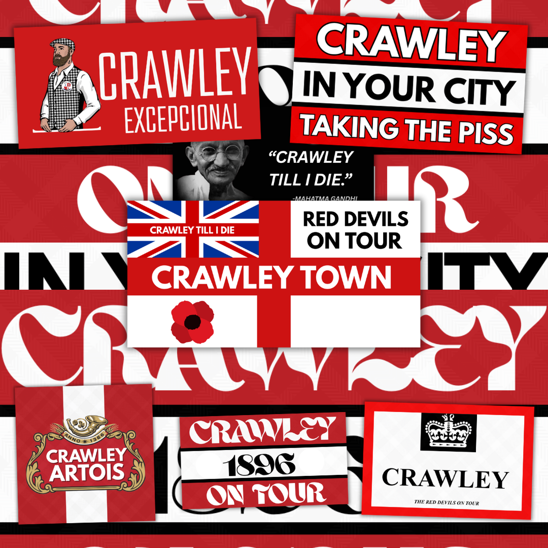 Crawley Inspired FAN Football ULTRA Stickers X25