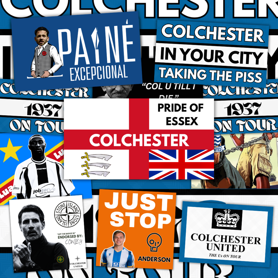 Colchester Inspired FAN Football ULTRA Stickers X50