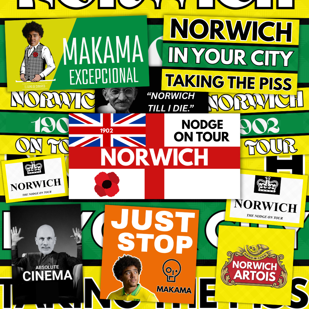 Norwich Inspired FAN Football ULTRA Stickers X50