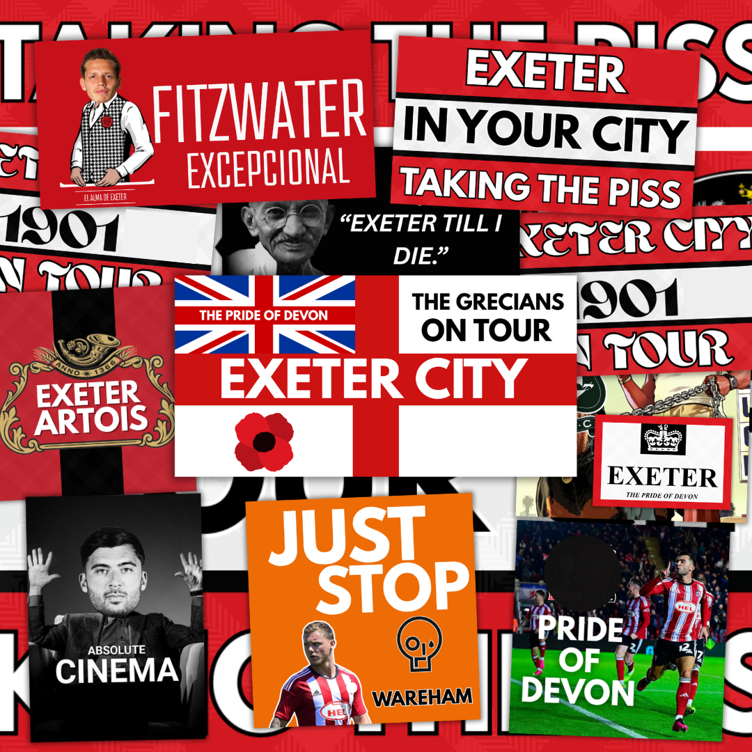 Exeter City Inspired FAN Football ULTRA Stickers X50