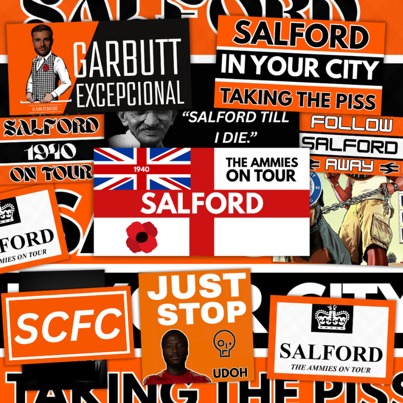 Salford Inspired FAN Football ULTRA Stickers X50