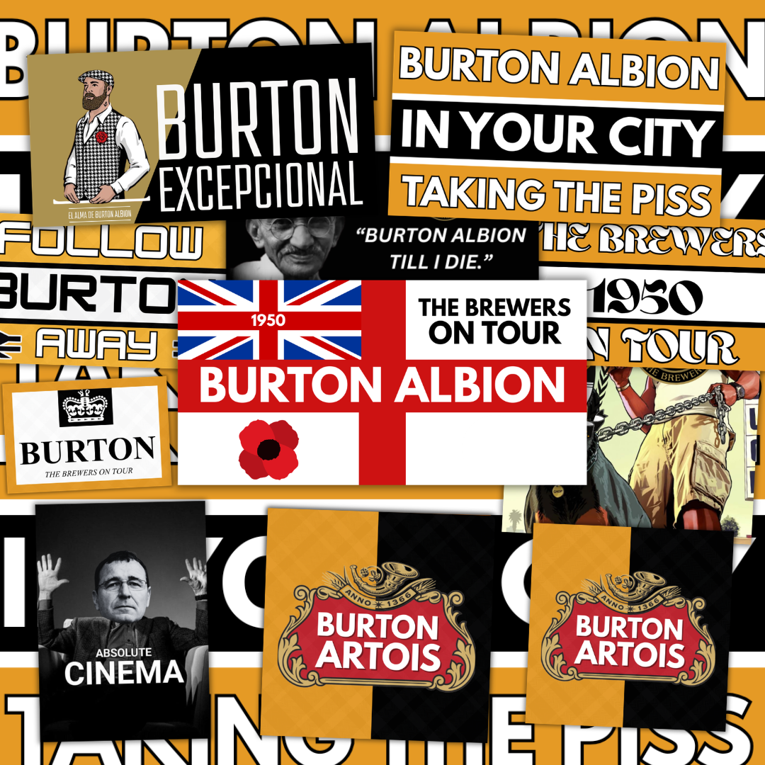 Burton Inspired FAN Football ULTRA Stickers X50