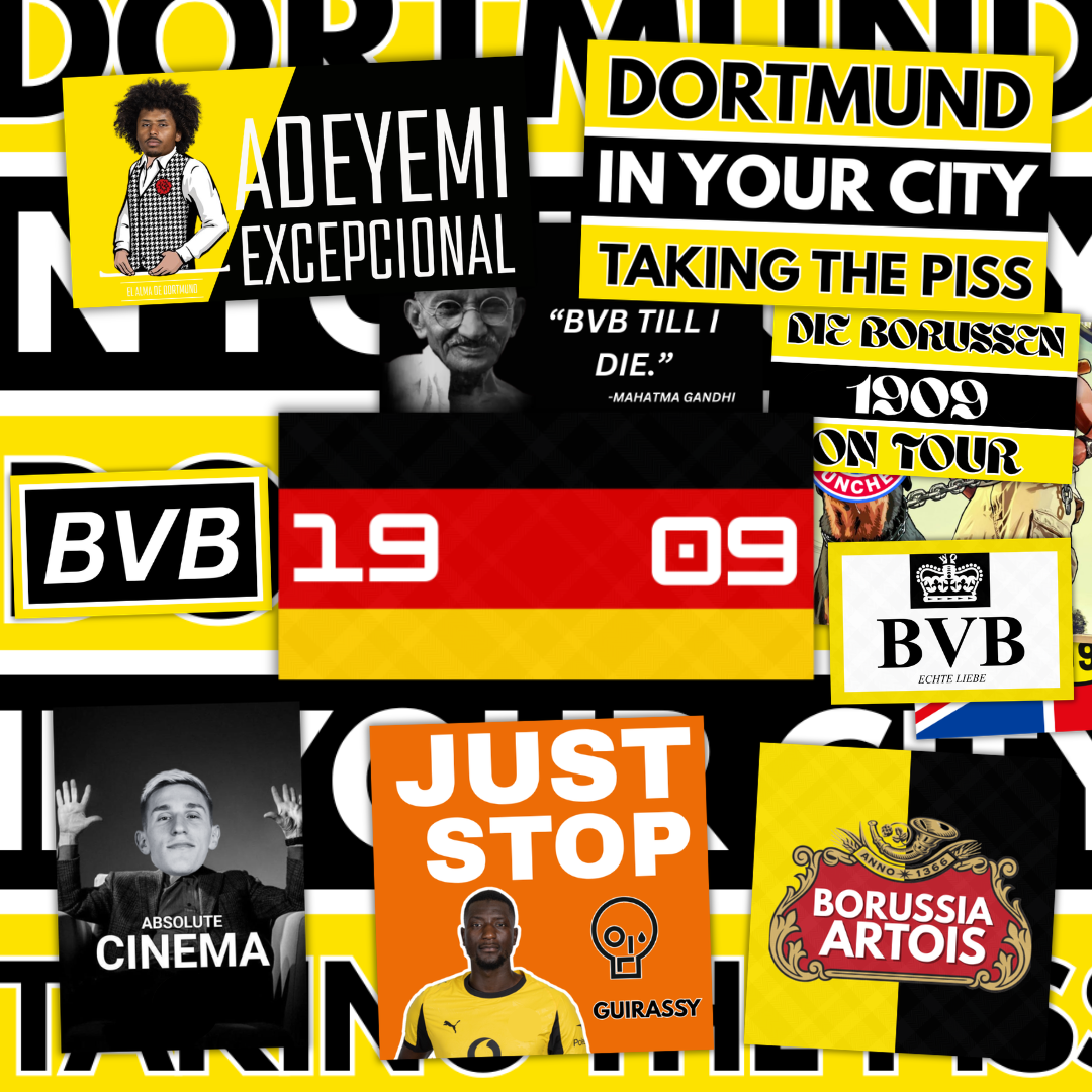 BVB Inspired FAN Football ULTRA Stickers X50