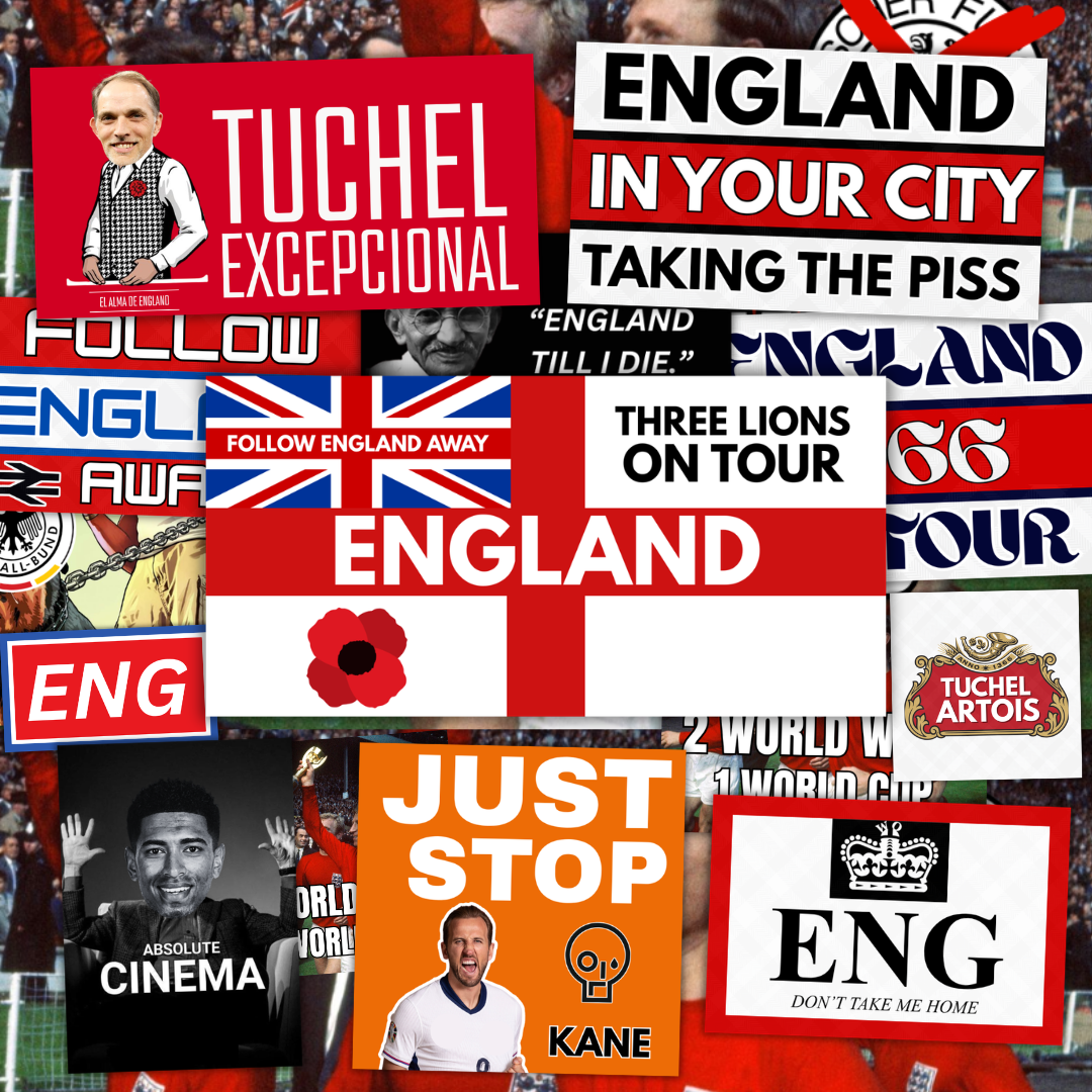 England Inspired FAN Football ULTRA Stickers X50