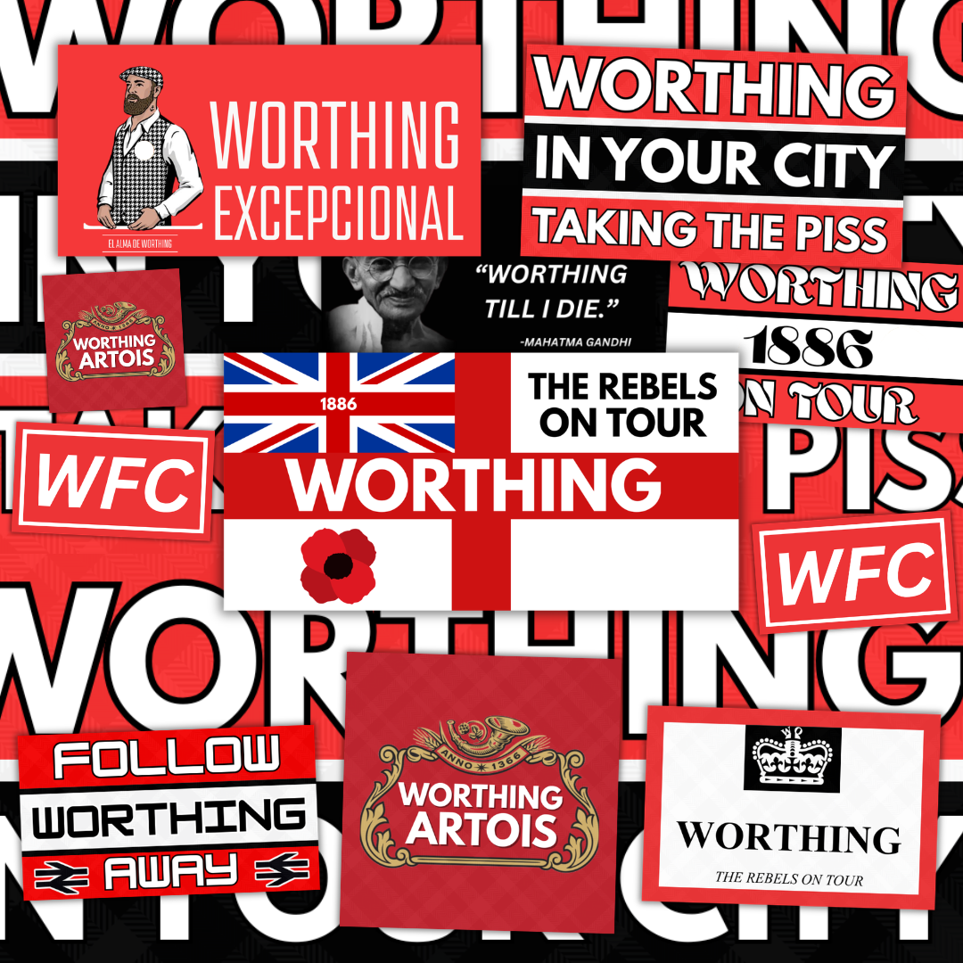 Worthing Inspired FAN Football ULTRA Stickers X25