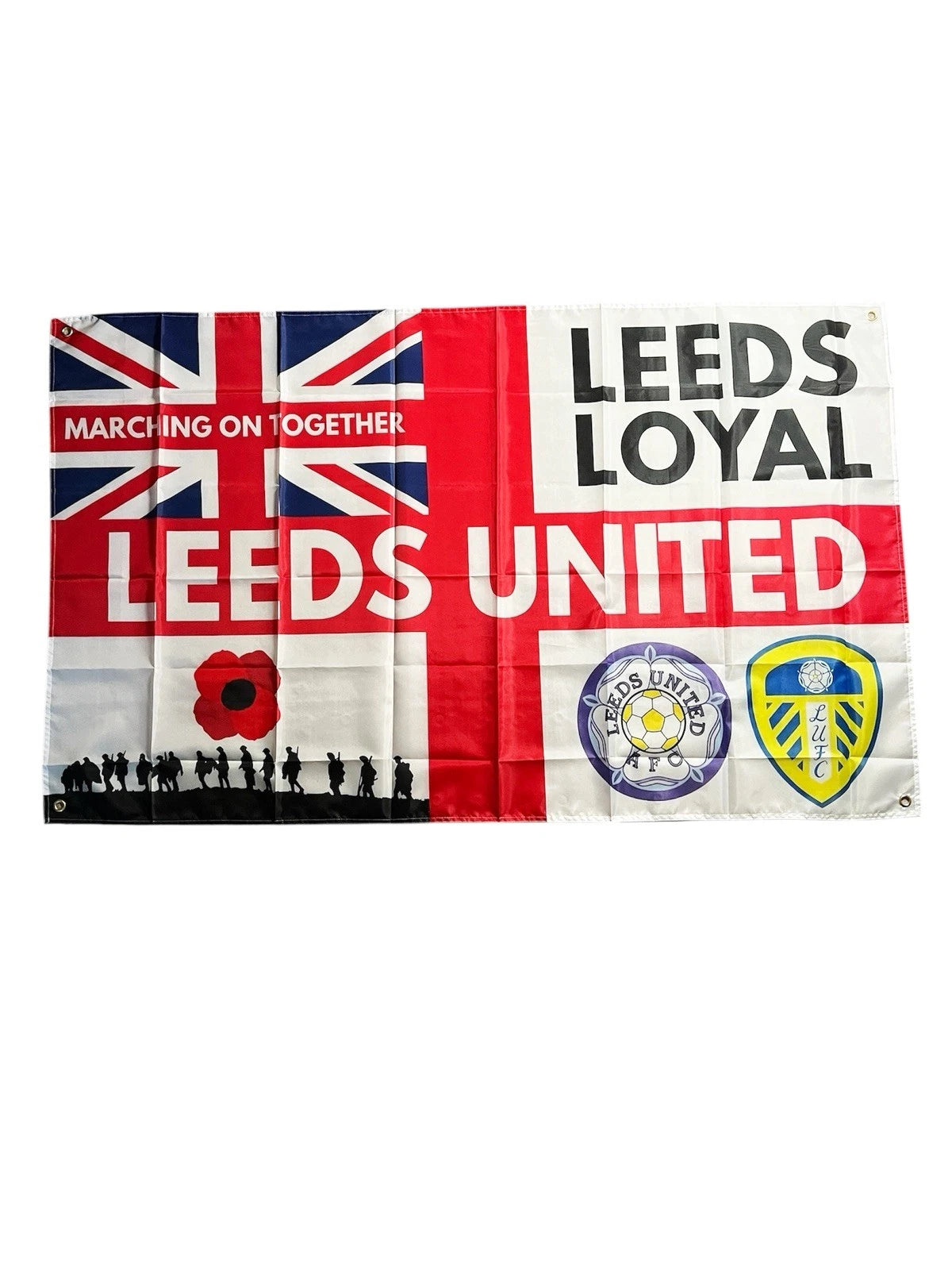 LEEDS FOOTBALL FLAG - 150CM/90CM - HOME & AWAY GAME READY