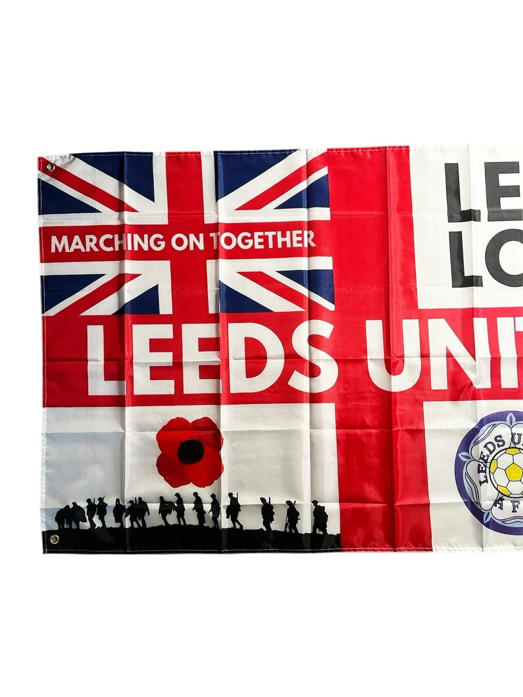 LEEDS FOOTBALL FLAG - 150CM/90CM - HOME & AWAY GAME READY