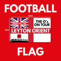 LEYTON ORIENT FOOTBALL FLAG - 150CM/90CM - HOME & AWAY GAME READY