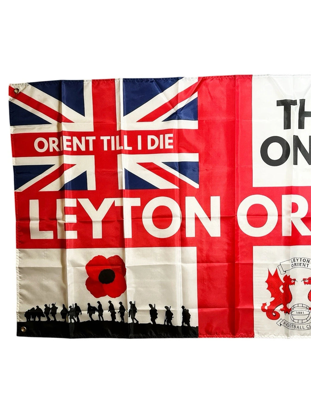 LEYTON ORIENT FOOTBALL FLAG - 150CM/90CM - HOME & AWAY GAME READY