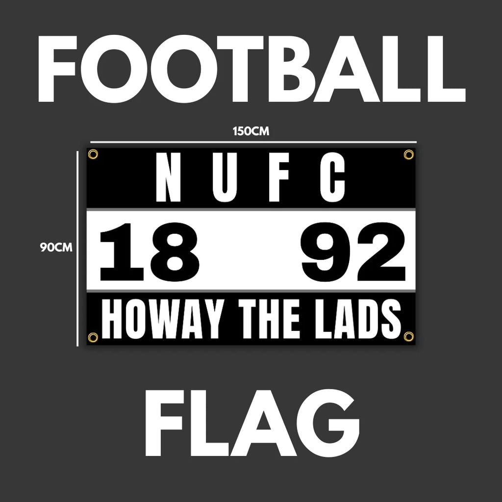 Newcastle Football Flag - 150CM/90CM - Home & Away Game Ready