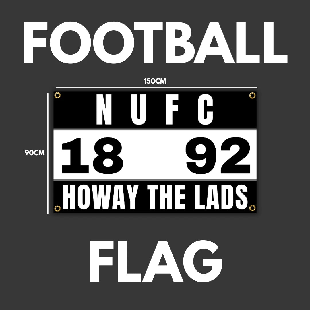 Newcastle Football Flag - 150CM/90CM - Home & Away Game Ready