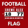 CREWE FOOTBALL FLAG - 150CM/90CM - HOME & AWAY GAME READY