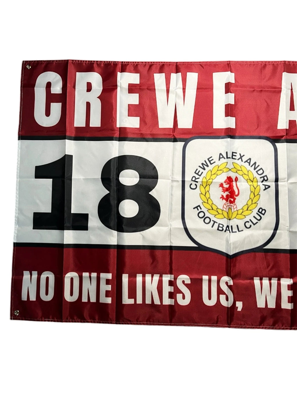 CREWE FOOTBALL FLAG - 150CM/90CM - HOME & AWAY GAME READY