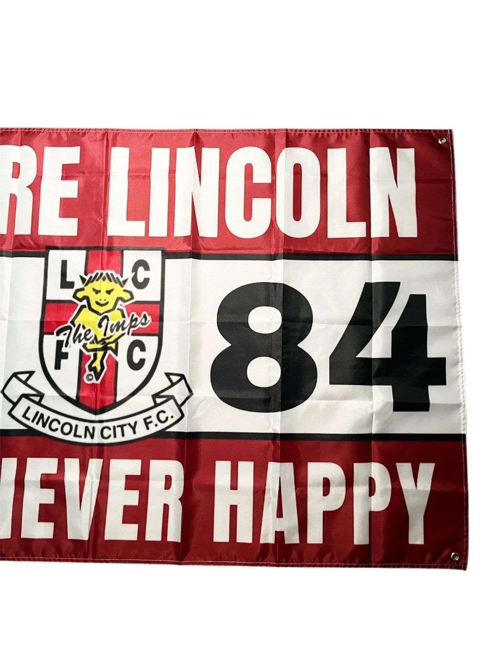 LINCOLN CITY FOOTBALL FLAG - 150CM/90CM - HOME & AWAY GAME READY
